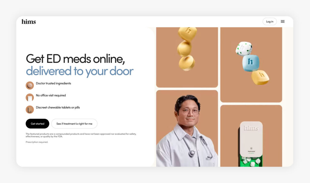 ED treatments available at Hims.