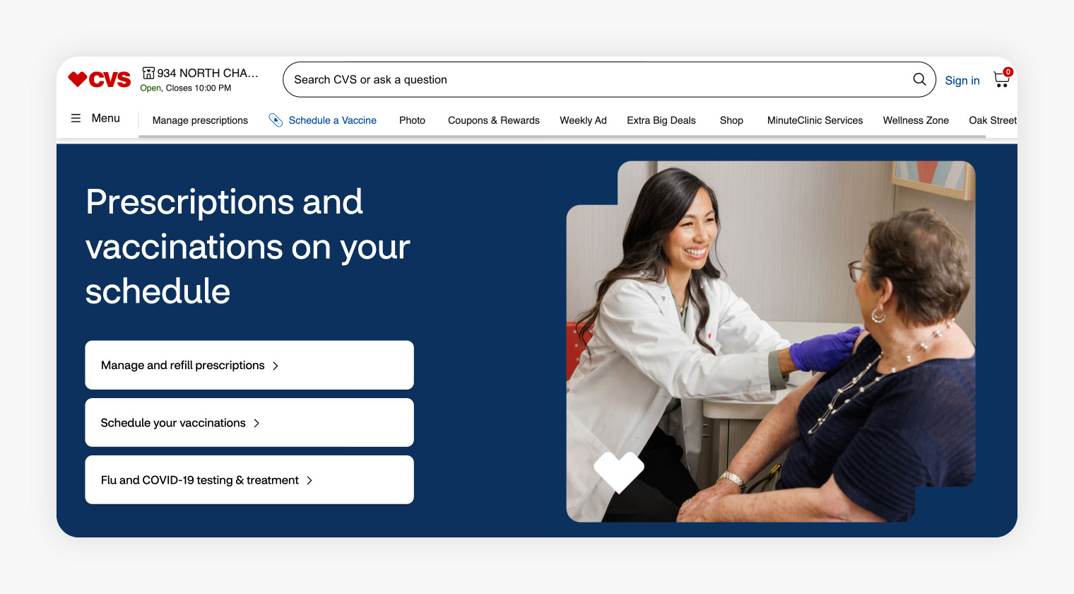 CVS Pharmacy screenshot.