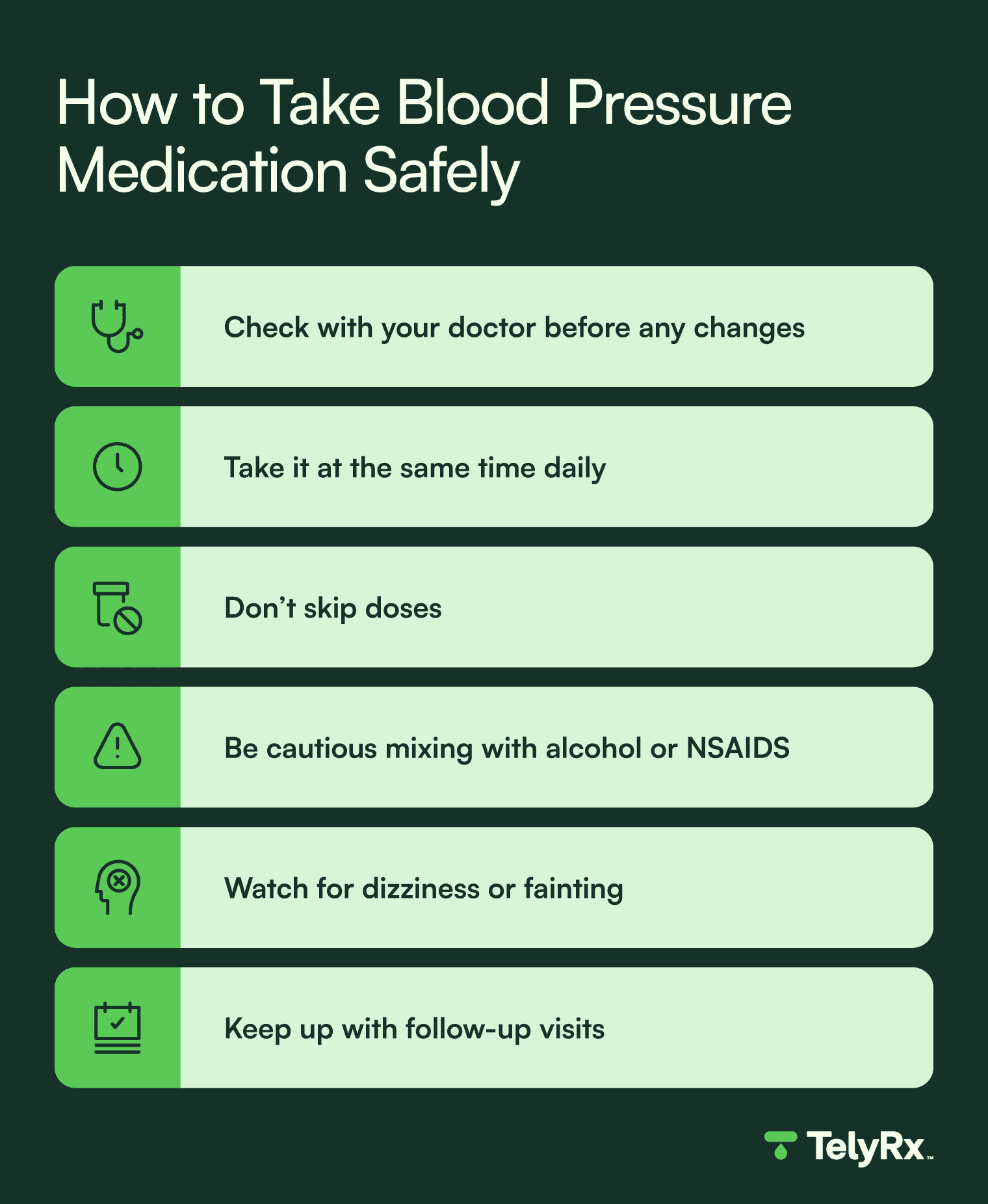 Safety tips to keep in mind when taking blood pressure medications.