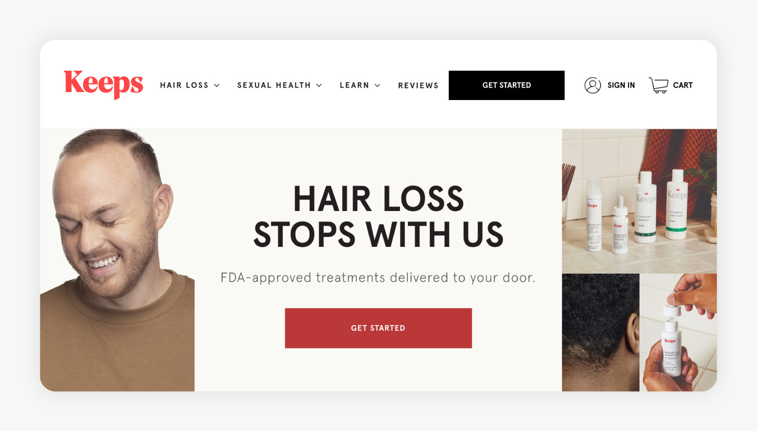 Keeps homepage.