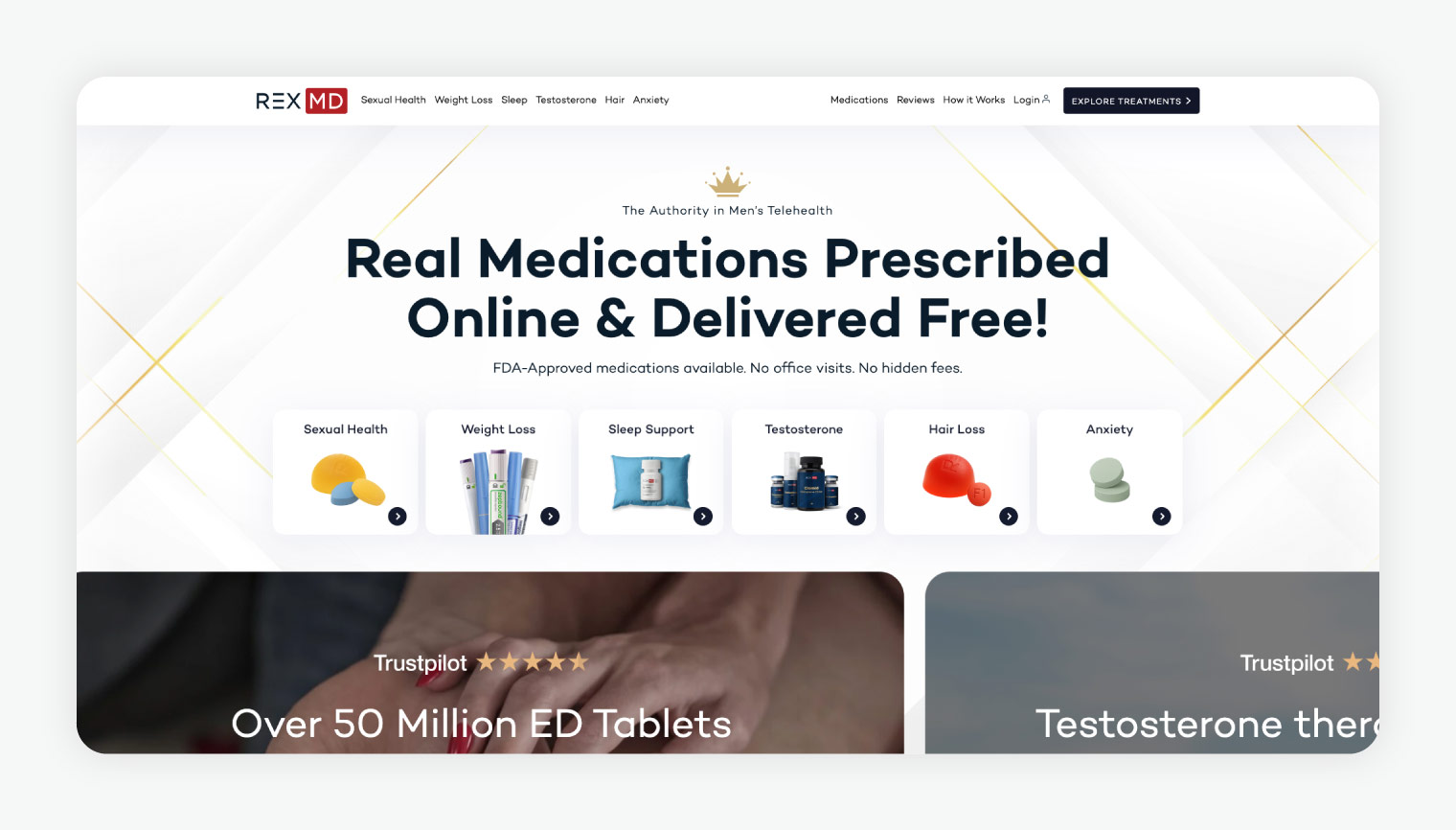 Rex MD homepage.