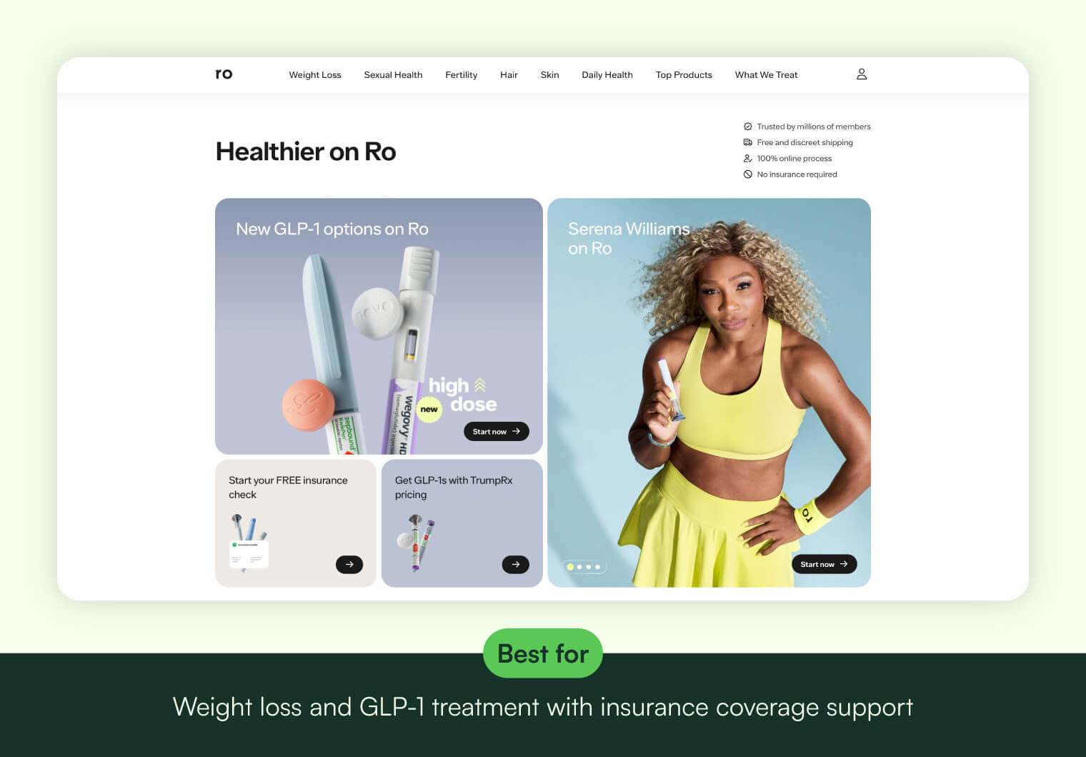 Ro homepage.