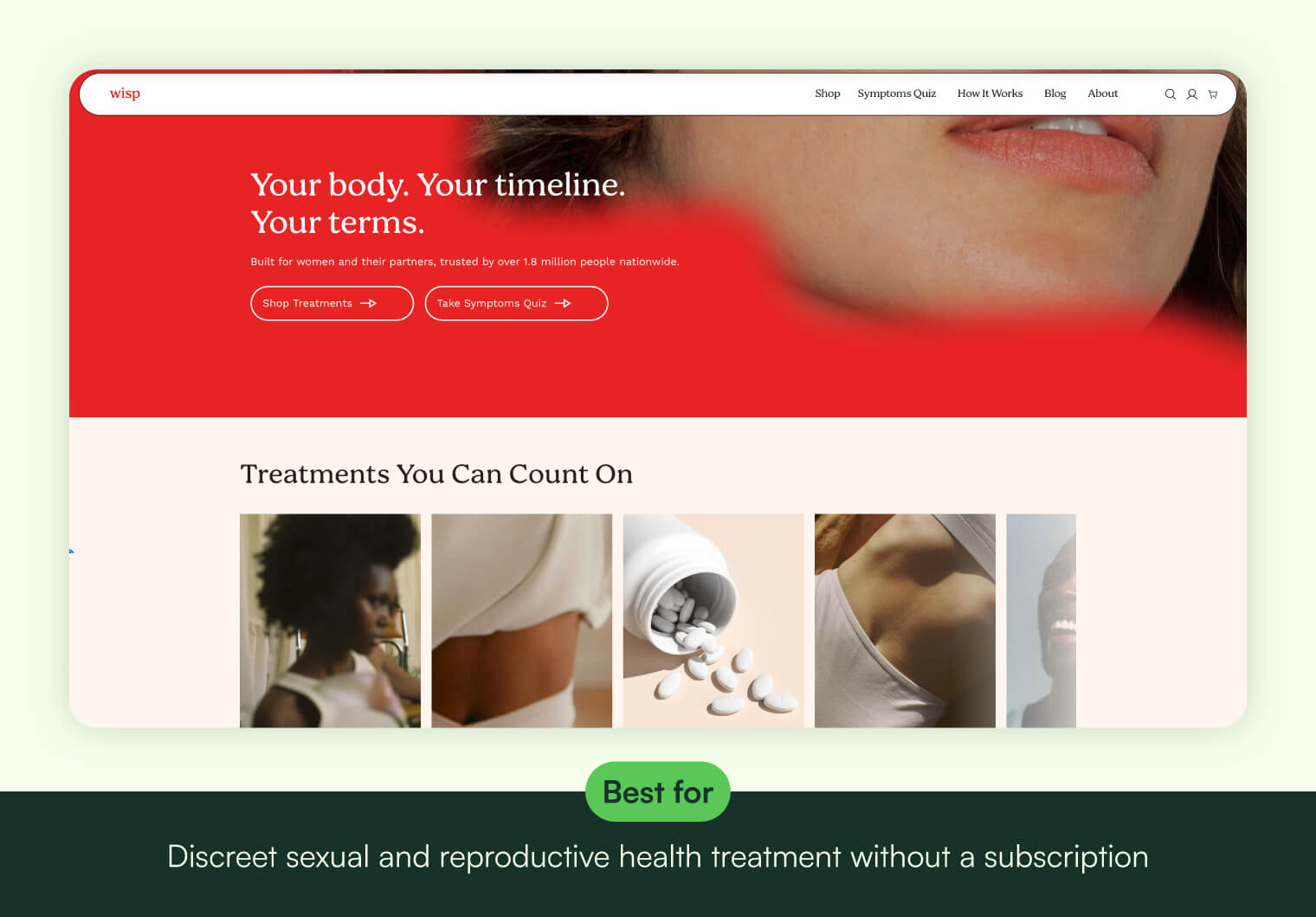 Wisp homepage.