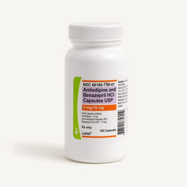 Amlodipine/Benazepril Capsules-5 MG / 10 MG Capsules-30 Capsules