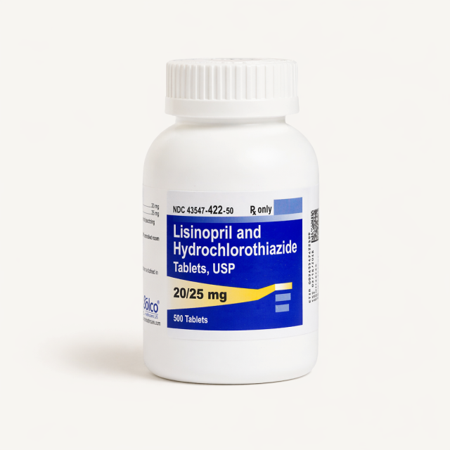 Lisinopril/Hydrochlorothiazide Tablets - 20MG - 30 Tablets