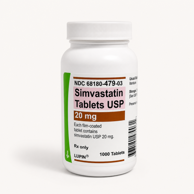 Simvastatin - 20MG - 30 Tablets
